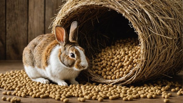 Alimentation pour lapin : granulés, foin et friandises de qualité